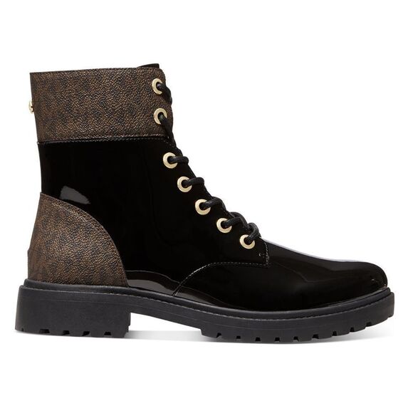 NIB Michael Kors Alistair Lace-Up Lug Sole Combat Booties 💕 - Size 9.5 - Picture 2 of 14